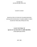 Luận văn Thạc sĩ Quản lý tài nguyên và môi trường: Đánh giá công tác đăng ký giao dịch bảo đảm bằng quyền sử dụng đất tại địa bàn huyện Vĩnh Linh - tỉnh Quảng Trị