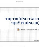 Thuyết trình: Thị trường tài chính 'quỹ phòng hộ'