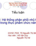 Tiểu luận Đề tài: Hệ thống phân phối nhũ tương trong thực phẩm chức năng