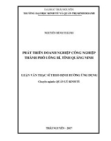Luận văn Thạc sĩ Quản lý kinh tế Phát triển doanh nghiệp công nghiệp thành phố Uông Bí, tỉnh Quảng Ninh