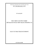 Luận văn Thạc sĩ Quản lý kinh tế: Phát triển cụm công nghiệp trên địa bàn huyện Nhơn Trạch, tỉnh Đồng Nai