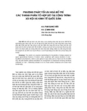 Báo cáo khoa học: Phương pháp tối ưu hoá bố trí các thành phần tổ hợp đô thị công trình xã hội và kinh tế quốc dân