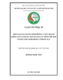 Luận văn chuyên ngành Khoa học môi trường: Phân loại tài nguyên sinh khí hậu và quy hoạch không gian canh tác một số loại cây trồng phù hợp với điều kiện sinh khí hậu tỉnh Bắc Kạn