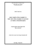 Tóm tắt luận văn Thạc sĩ Kinh tế: Phát triển công nghiệp và tiểu thủ công nghiệp của huyện An Nhơn, tỉnh Bình Định