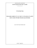 Luận văn Thạc sĩ Khoa học: Tổng hợp, nghiên cứu cấu trúc và ứng dụng của phức chất Lysine với một số kim loại sinh học