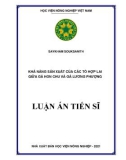 Luận án Tiến sĩ ngành Chăn nuôi: Khả năng sản xuất của các tổ hợp lai giữa gà Hon Chu và gà Lương Phượng