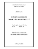 Tóm tắt luận văn Thạc sĩ Khoa học Xã hội và Nhân văn: Thế giới nghệ thuật trong tiểu thuyết Đoàn Lê
