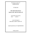 Luận văn Thạc sĩ Khoa học xã hội và nhân văn: Thế giới nghệ thuật trong tiểu thuyết Đoàn Lê