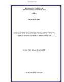 Luận văn: NÂNG CAO HIỆU QUẢ KINH DOANH TẠI TỔNG CÔNG TY CỔ PHẦN KHOAN VÀ DỊCH VỤ KHOAN DẦU KHÍ