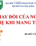 Bài giảng Thay đổi của người mẹ khi mang thai - BS. Hồ Vân Phúc