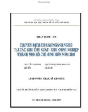 Luận văn Thạc sĩ Kinh tế: Chuyển dịch cơ cấu ngành nghề tại các khu chế xuất - Khu công nghiệp thành phố Hồ Chí Minh đến năm 2020