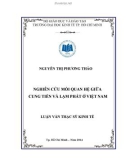 Luận văn Thạc sĩ Kinh tế: Nghiên cứu mối quan hệ giữa cung tiền và lạm phát ở Việt Nam