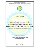 Luận văn Thạc sĩ Kinh tế: Kiểm soát chi thường xuyên Ngân sách Nhà nước theo mô hình Kho bạc điện tử tại Kho bạc Nhà nước Huyện Vĩnh Hưng Tỉnh Long An