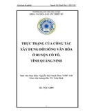 Tóm tắt Khóa luận tốt nghiệp khoa Văn hóa dân tộc thiểu số: Thực trạng của công tác xây dựng đời sống văn hoá ở đảo Cô Tô, tỉnh Quảng Ninh