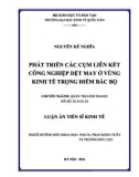 Luận án Tiến sĩ Kinh tế: Phát triển các cụm liên kết công nghiệp kinh tế dệt may ở vùng kinh tế trọng điểm Bắc Bộ