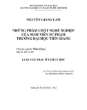 Luận văn Thạc sĩ Tâm lý học: Những phẩm chất nghề nghiệp của sinh viên sư phạm trường Đại học Tiền Giang