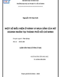 Luận văn Thạc sĩ Tâm lý học: Một số biểu hiện ở hành vi mua sắm của nữ doanh nhân tại thành phồ Hồ Chí Minh