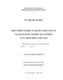 Luận văn: Phát triển nghiệp vụ quyền trọn tiền tệ tại ngân hàng Thương mại cổ phần xuất nhập khẩu Việt Nam