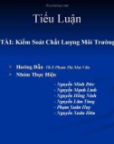 Tiểu luận Kiểm Soát Chất Lượng Môi Trường Đất