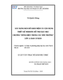 Luận văn Thạc sĩ Giáo dục học: Xây dựng bản đồ khái niệm và vận dụng thiết kế website hỗ trợ dạy học chương