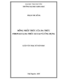 Luận văn Thạc sĩ Toán học: Đồng nhất thức của đa thức Fibonacci, đa thức Lucas và ứng dụng