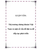 LUẬN VĂN: Thị trường chứng khoán Việt Nam và một số vấn đề đặt ra để tiếp tục phát triển