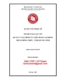 Luận văn Thạc sĩ Quản lý kinh tế: Quản lý tài chính của Liên đoàn lao động thị xã Đông Triều - Tỉnh Quảng Ninh