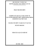 Tóm tắt Luận án Tiến sĩ: Nghiên cứu quản lý nhà nước về vận tải đa phương thức trong hoạt động logistics tại Việt Nam
