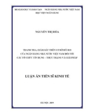 Luận án tiến sĩ Kinh tế: Thanh tra, giám sát trên cơ sở rủi ro của Ngân hàng Nhà nước Việt Nam đối với các tổ chức tín dụng - thực trạng và giải pháp