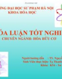 Khóa luận tốt nghiệp chuyên ngành Hóa hữu cơ