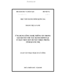 Luận văn Thạc sĩ Quản lý công: Ứng dụng công nghệ thông tin trong giải quyết thủ tục hành chính tại Uỷ ban nhân dân huyện Triệu Phong, tỉnh Quảng Trị