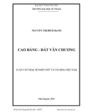 Luận văn Thạc sĩ Ngôn ngữ và Văn hóa Việt Nam: Cao Bằng - Đất văn chương