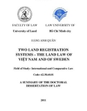 A summary of the doctoral dissertation of law: The land law of Viet Nam and of sweden