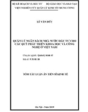 Tóm tắt Luận án Tiến sĩ Kinh tế: Quản lý ngân sách nhà nước đầu tư cho các quỹ phát triển khoa học và công nghệ ở Việt Nam