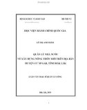 Luận văn Thạc sĩ Quản lý công: Quản lý nhà nước về xây dựng nông thôn mới trên địa bàn huyện Cư M'gar, tỉnh Đắk Lắk