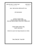 Tóm tắt Luận văn Thạc sĩ Quản lý công: Quản lý nhà nước về xây dựng nông thôn mới ở huyện Phong Điền, tỉnh Thừa Thiên Huế