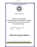 Tóm tắt Luận án tiến sĩ Nông nghiệp: Nghiên cứu xác định giống và một số biện pháp kỹ thuật trồng cây bìm bìm (Pharbitits nil (L.) Choisy) phục vụ sản xuất dược liệu chất lượng