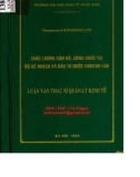 Luận văn Thạc sĩ Kinh tế quản lý: Chất lượng cán bộ, công chức tại Bộ kế hoạch và Đầu tư nước CHDCND Lào