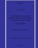 Luận văn Thạc sĩ Luật học: Tài sản riêng của vợ chồng theo quy định của Luật Hôn nhân và gia đình Việt Nam năm 2000