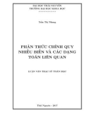 Luận văn Thạc sĩ Toán học: Phân thức chính quy nhiều biến và các dạng toán liên quan