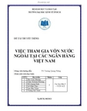 Tiểu luận: Việc tham gia vốn nước ngoài tại các ngân hàng Việt Nam