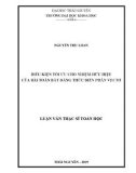 Luận văn Thạc sĩ Toán học: Điều kiện tối ưu cho nhiệm hữu hiệu của bài toán bất đẳng thức biến phân vectơ