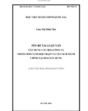 Luận văn Thạc sĩ Quản lý công: Xây dựng văn hóa công vụ trong bối cảnh hội nhập và cải cách hành chính tại Báo Xây Dựng