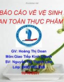 BÁO CÁO VỀ VỆ SINH AN TOÀN THỰC PHẨM