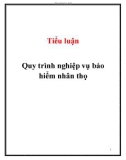 Tiểu luận: Quy trình nghiệp vụ bảo hiểm nhân thọ