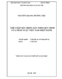 Tóm tắt luận án Tiến sĩ Luật học: Thế chấp bất động sản theo quy định của pháp luật Việt Nam hiện hành