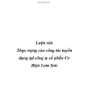 Luận văn: Thực trạng của công tác tuyển dụng tại Công ty CP Cơ Điện Lam Sơn - Vũ Kiên Trung