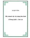 LUẬN VĂN: Đẩy nhanh việc xây dựng khu kinh tế Dung Quất – Chu Lai