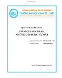 Luận văn quản trị Marketing giảm giá sản phẩm những cái được và mất