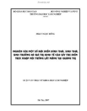 Luận văn Thạc sĩ Khoa học lâm nghiệp: Nghiên cứu một số đặc điểm hình thái, sinh thái, sinh trưởng và giá trị kinh tế của cây tre Điềm trúc nhập nội trồng lấy măng tại Quảng Trị